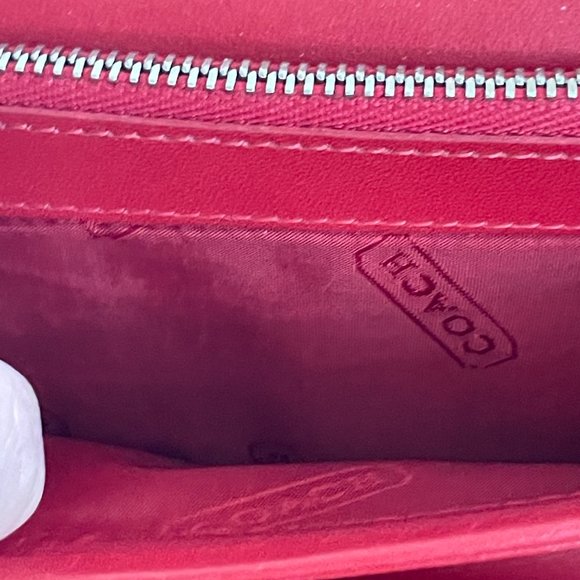 Coach Brown Signature Canvas Small Cardholder Wallet - Picture 13 of 16